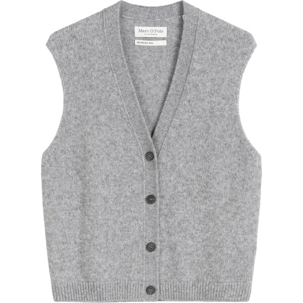 Marc OPolo Pletená vesta sivá melírovaná 65088629
