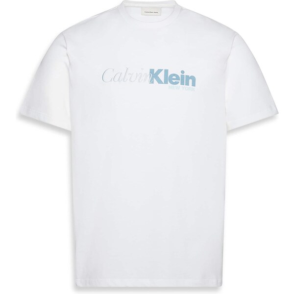 Calvin Klein Tričko modrosivá / biela / šedobiela 65088641