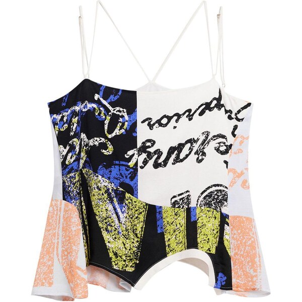 Desigual Top zmiešané farby / biela 65088644