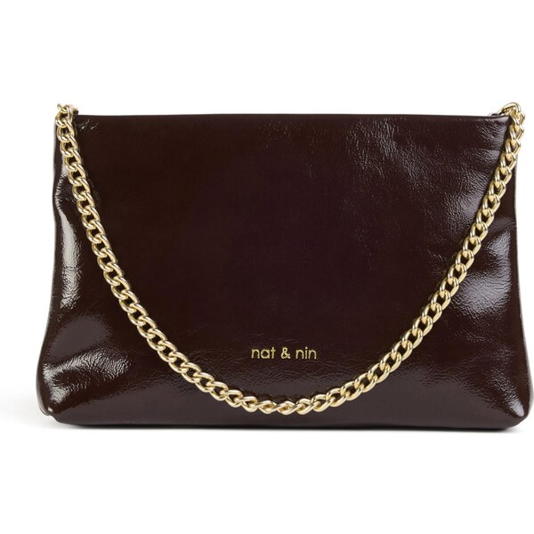 Nat&Nin Listová kabelka MOLLY hnedá / zlatá 66257295