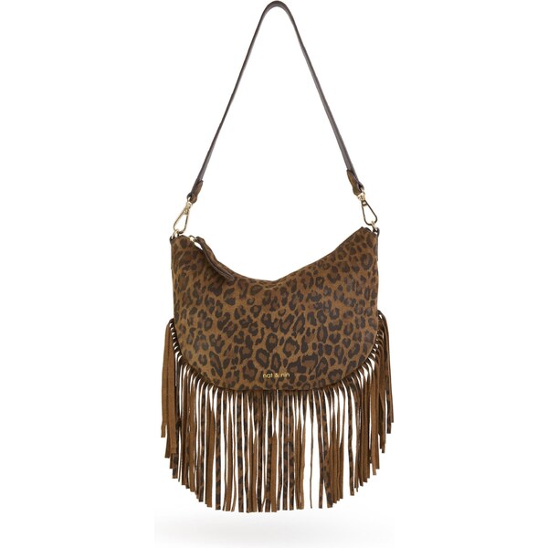 Nat&Nin Taška cez rameno LUNE FRANGE hnedá 65884022