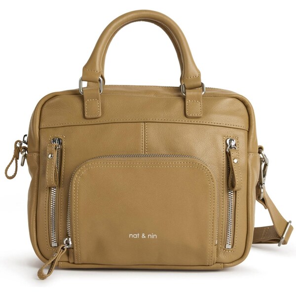 Nat&Nin Kabelka MINI MACY piesková / strieborná 65884051