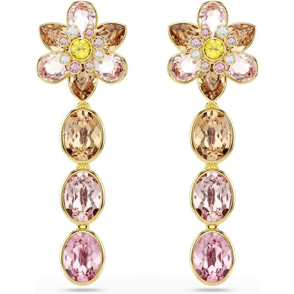 Swarovski Náušnice Idyllia žltá / zlatá / rosé / priehľadná 65088698