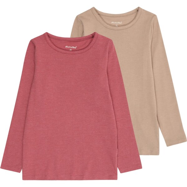 MINYMO Tričko béžová / svetločervená 65853174