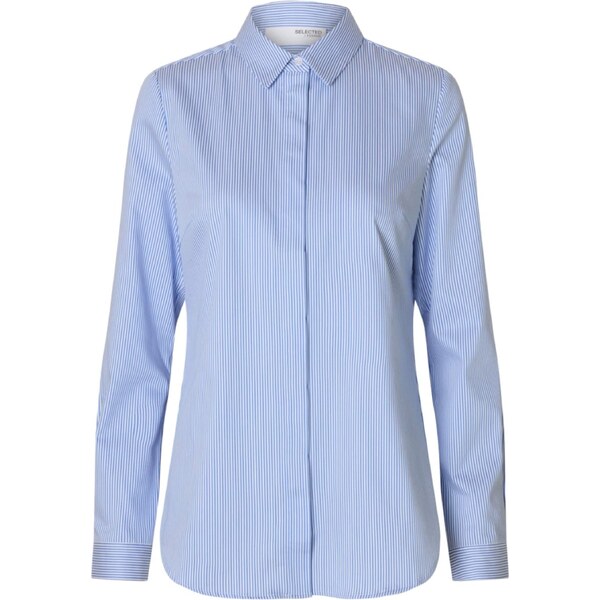SELECTED Blúzka ROMIE svetlomodrá / biela 65175386