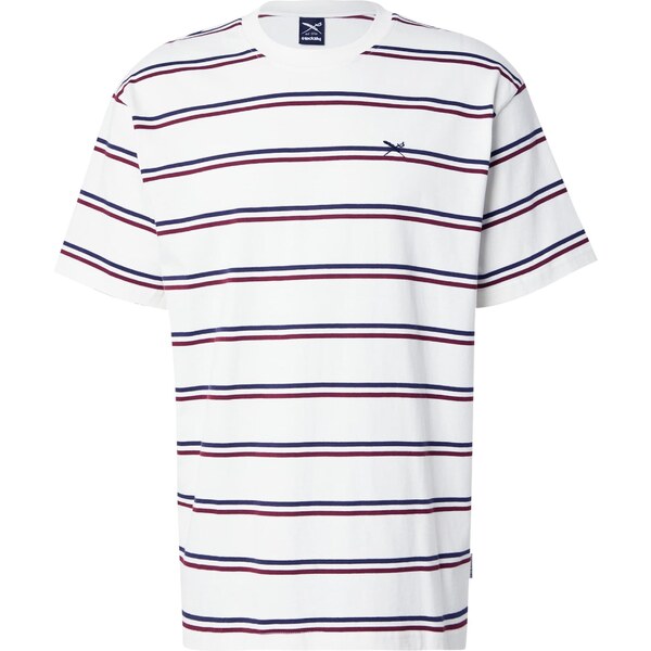 Iriedaily Tričko Callum modrá / burgundská / biela 65654771