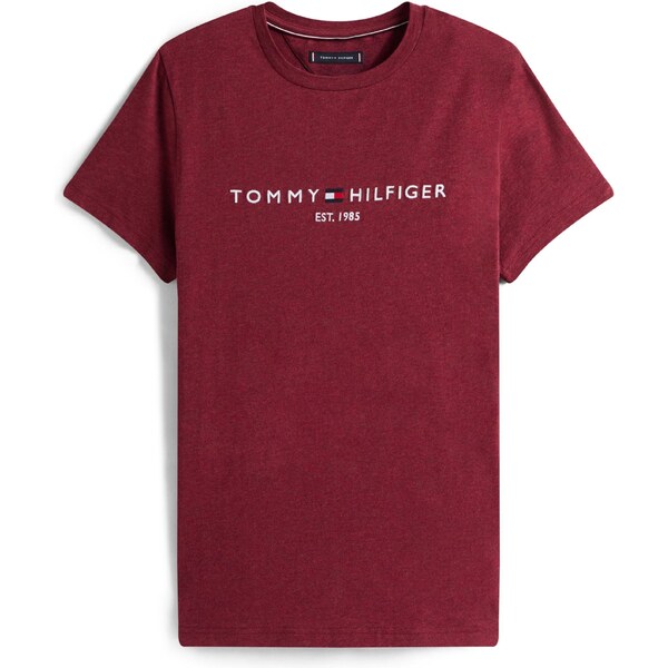 TOMMY HILFIGER Tričko karmínovo červená / biela 65657414