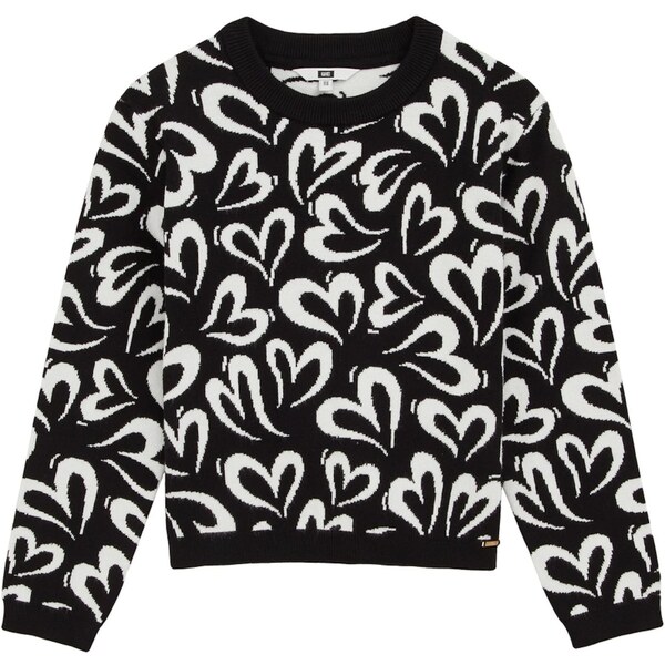 WE Fashion Sveter čierna / biela 65882897