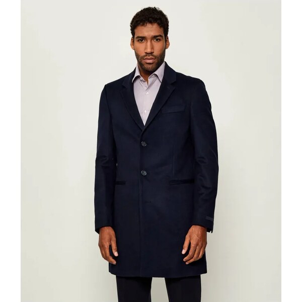 BOSS BLACK Vlnený kabát SB-Coat-254_DB| BOSS X BECKHAM | s prímesou 65085651