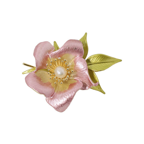 Troli Brošňa Kvetina s pravou perlou Zlato 66991457