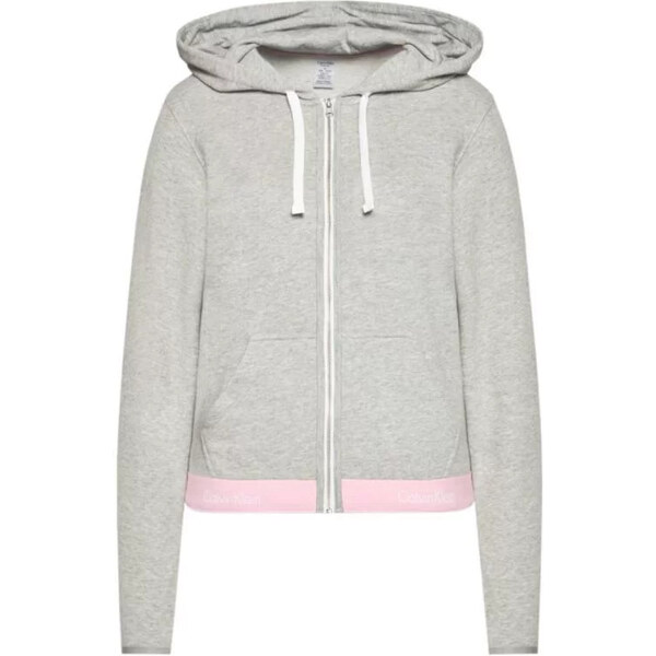 Mikina s kapucňou QS5667E šedá a ružová - Calvin Klein 65094186