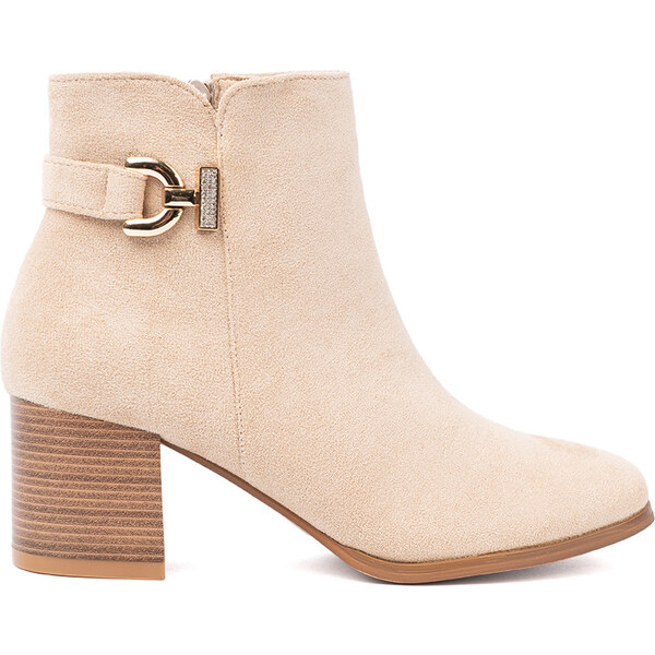 Shelvt Elegant ankle boots in light beige 65115692