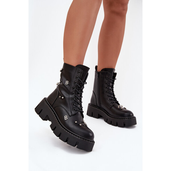 Boto Dámske Pracovné Topánky S Ozdobami Zateplené Čierne Lunea 65143645