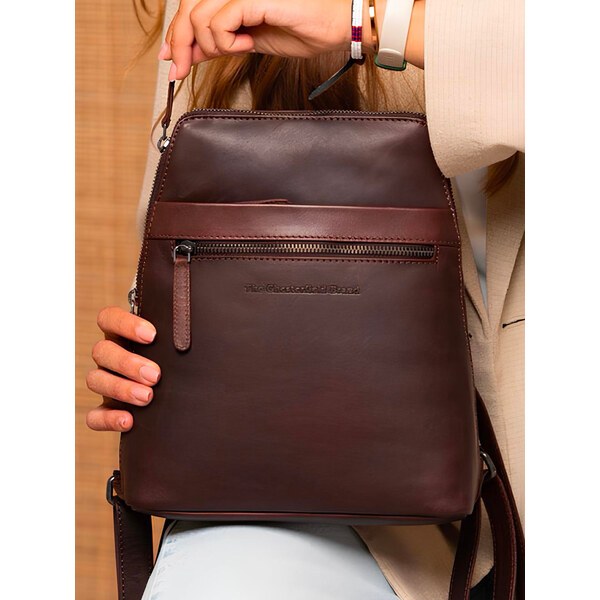 Dámsky kožený batoh The Chesterfield Brand Mia - hnedá 60442276