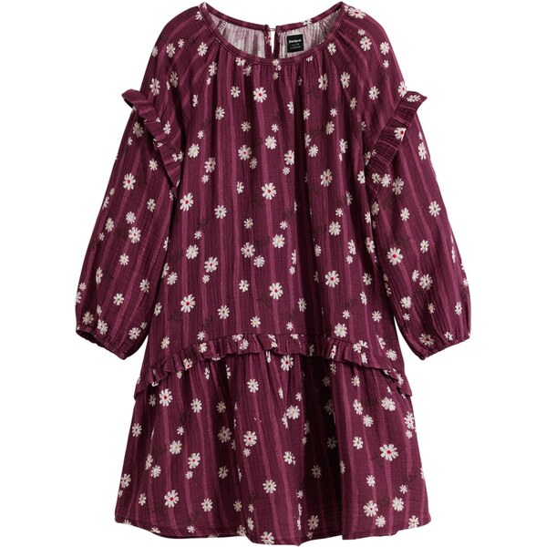 Desigual Šaty burgundská / biela 65121178