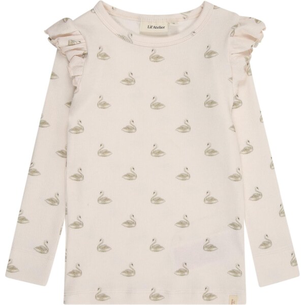 NAME IT Tričko NMFGAVO krémová / tmavošedá 65661418
