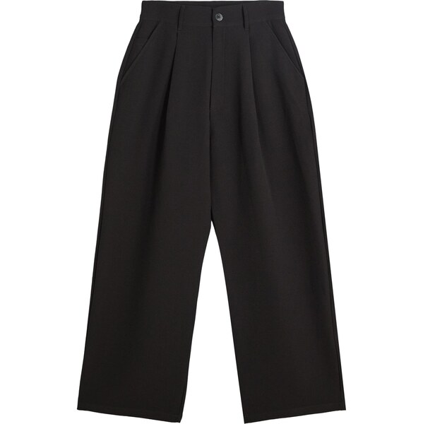 Bershka Plisované nohavice čierna 65861650