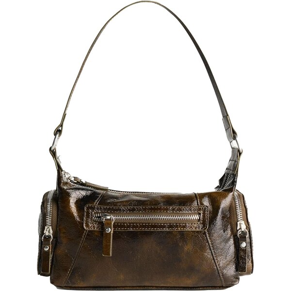 Bershka Kabelka na rameno hnedá 65678884