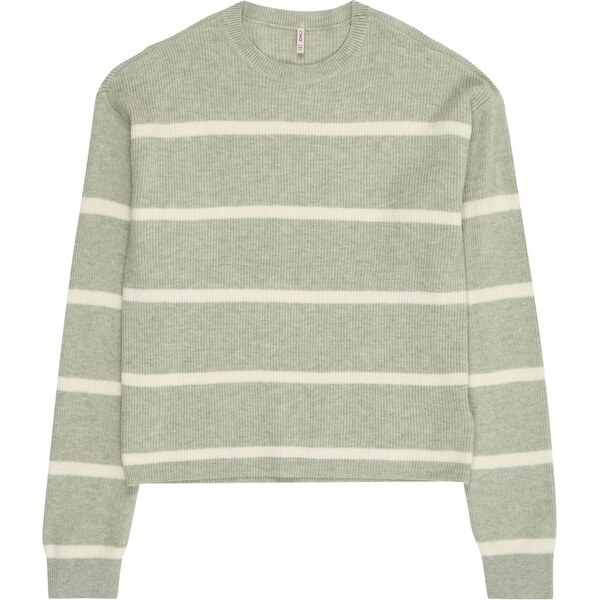 ONLY GIRLS Sveter KOGFRANCA krémová / pastelovo zelená 65694885