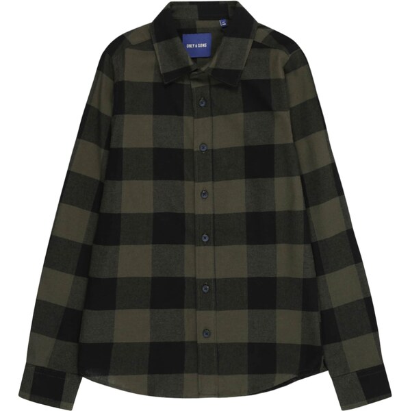 Only & Sons Junior Košeľa OSJGUDMUND olivová / jedľová 65980859