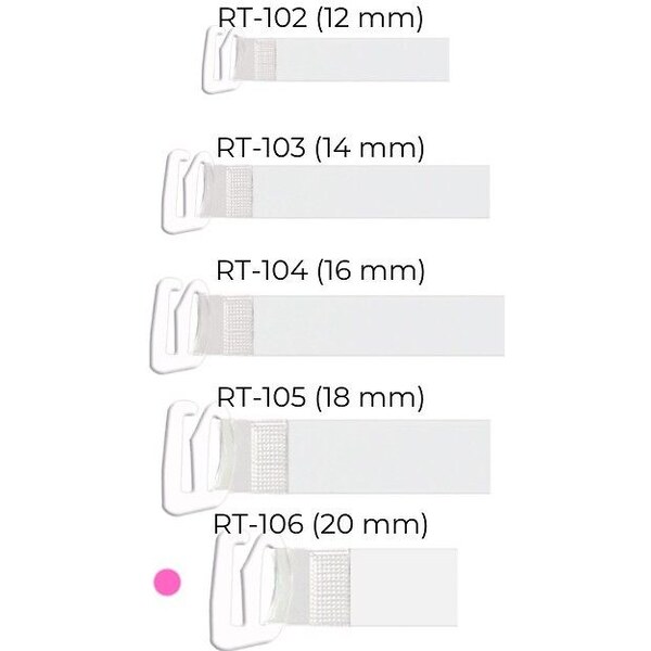 Silikónové popruhy Julimex RT 106 s kovovým háčikom 20 mm 66033645