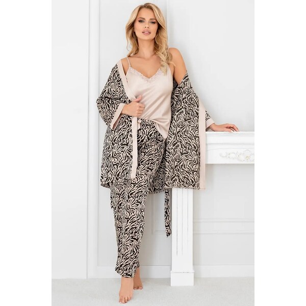 Krátky saténový župan Donna Sheila 65125308