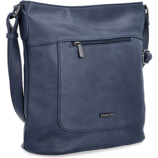 Kabelka zo syntetickej kože crossbody Tangerin modrá 8036 TM 65128742