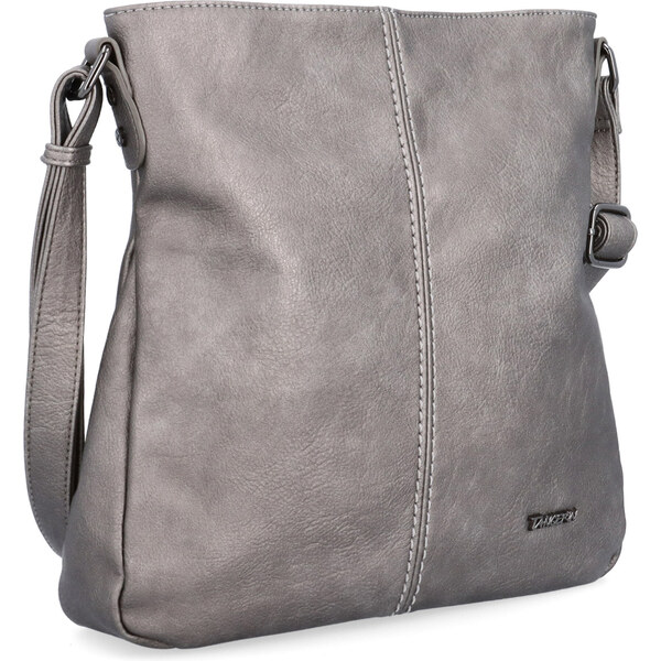 Kabelka zo syntetickej kože crossbody Tangerin strieborná 8003 TI 65128747
