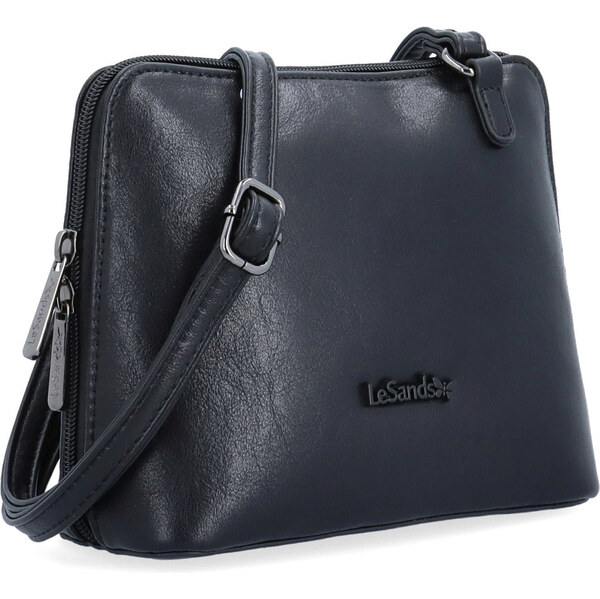 Kabelka zo syntetickej kože crossbody Le Sands čierna 7723 C 65128749
