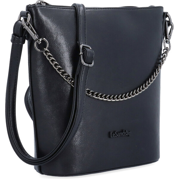 Kabelka zo syntetickej kože crossbody Le Sands čierna 7722 C 65128752