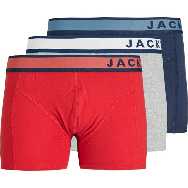 JACK & JONES Boxerky JACDENVER námornícka modrá / svetlosivá / sivá 65133657
