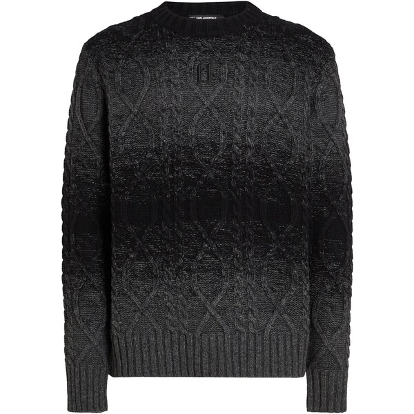 Karl Lagerfeld Sveter tmavosivá / čierna 65310907