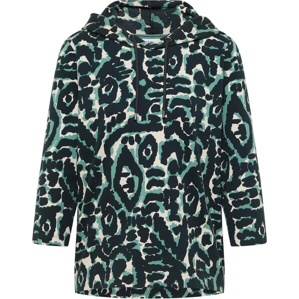 CECIL Mikina trstinová / tmavozelená / biela 65133857