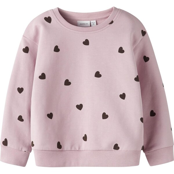 NAME IT Mikina NMFNEHEART orgovánová / čierna 65323580
