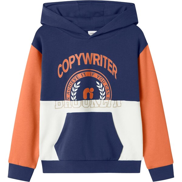 NAME IT Mikina NKMNOLA béžová / tmavomodrá / homárová / biela 65216100