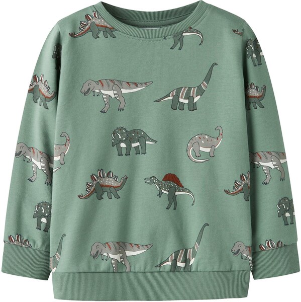 NAME IT Mikina NMMNenean koňaková / sivá / zelená / biela 65216101