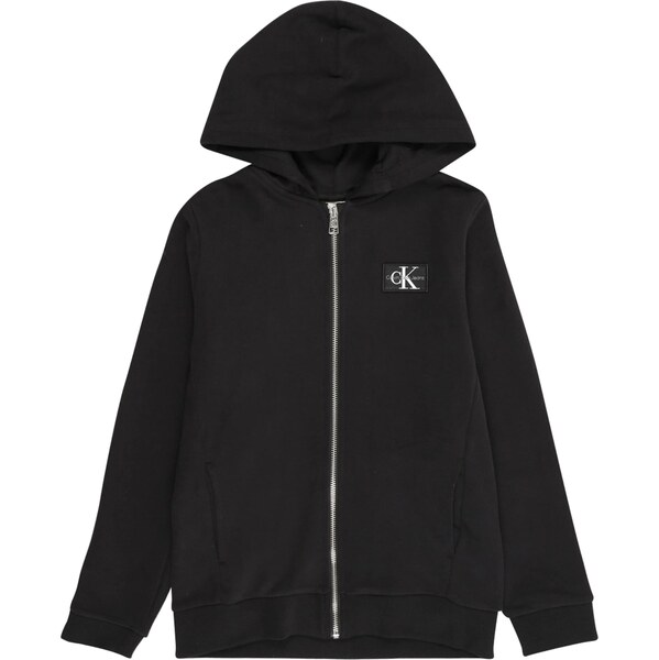 Calvin Klein Jeans Tepláková bunda čierna / biela 65133987