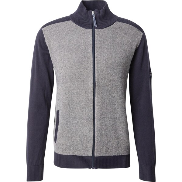 Petrol Industries Kardigán námornícka modrá / svetlosivá 65889285