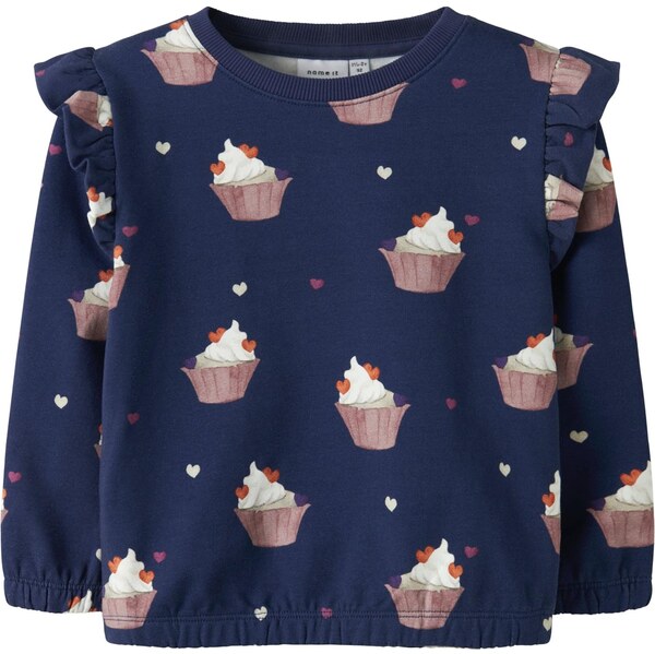 NAME IT Mikina NMFNAYA tmavomodrá / gaštanová / homárová / šedobiela 65323587