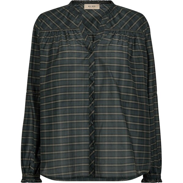 MOS MOSH Blúzka MMBenedetta hnedá / tmavozelená 65661844