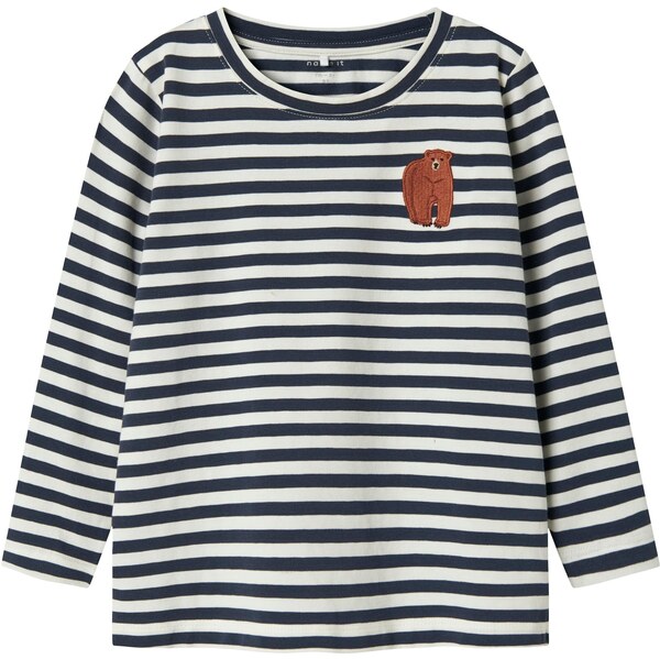 NAME IT Tričko NMMNITU tmavomodrá / hnedá / biela 65661717
