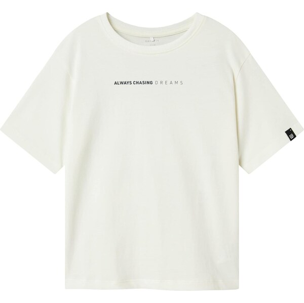 NAME IT Tričko NKMNELSON čierna / biela 65661740