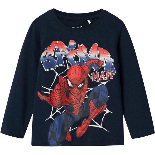 NAME IT Tričko NMMALVIS SPIDER modrá / námornícka modrá / červená 65661730