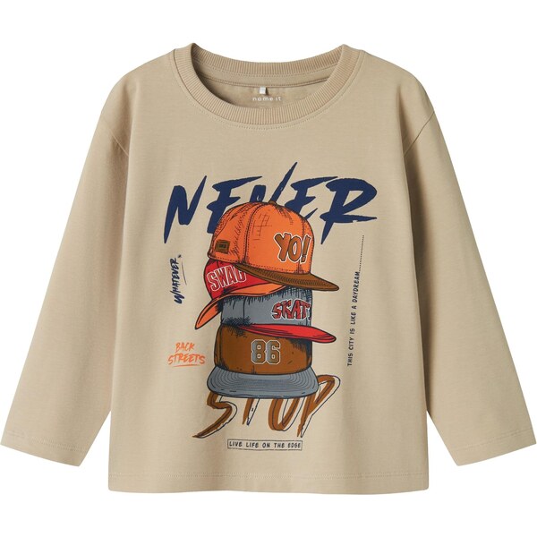 NAME IT Tričko NMMNIKO námornícka modrá / hnedá / sivobéžová / 65661734