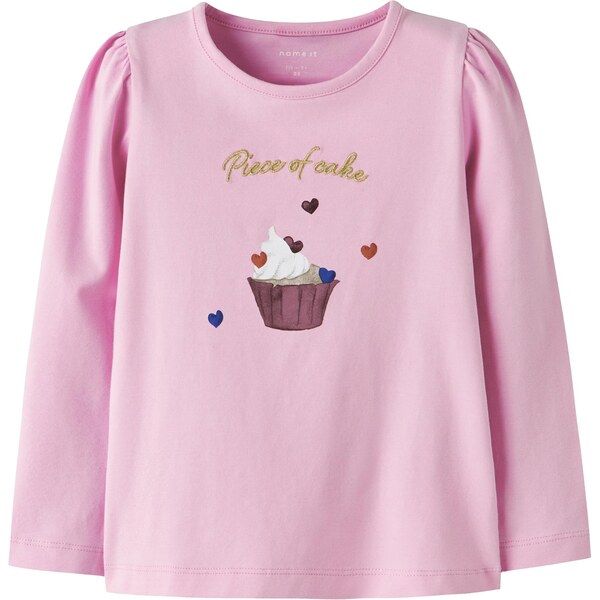 NAME IT Tričko NMFNETTA hnedá / zlatá / ružová / biela 65661795