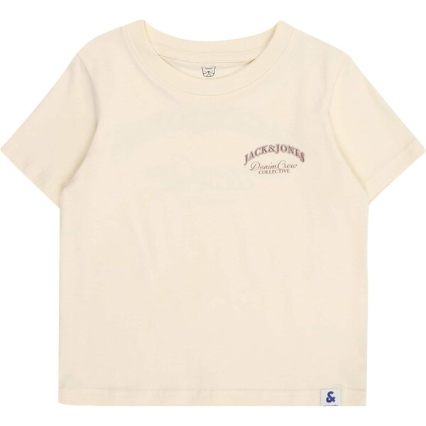 Jack & Jones Junior Tričko JJEBRANDES hrdzavo červená / biela ako vlna 65661831