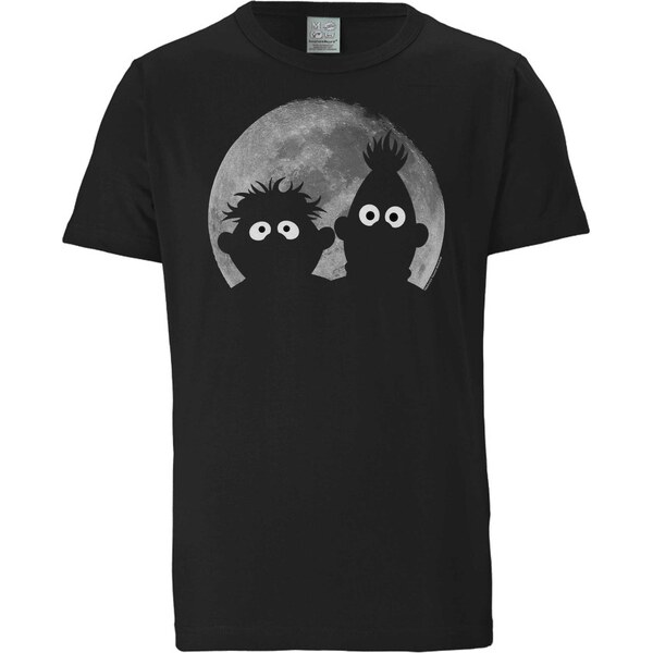 LOGOSHIRT Tričko Sesamstraße - Ernie & Bert sivá / čierna 65536009