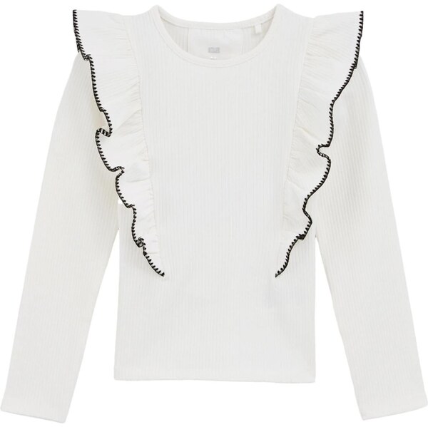 WE Fashion Tričko čierna / šedobiela 65656059