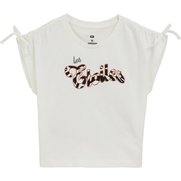 WE Fashion Tričko hnedá / čierna / biela 65657984