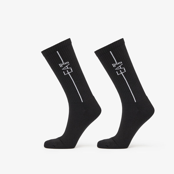 EA7 Emporio Armani Unisex Train Socks 2-Pack Black/ Black S/M 65135087